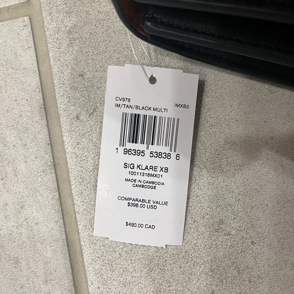 Coach Klare Crossbody Bag in Signature Canvas and Black Leather Purse CV978 - Picture 6 of 16